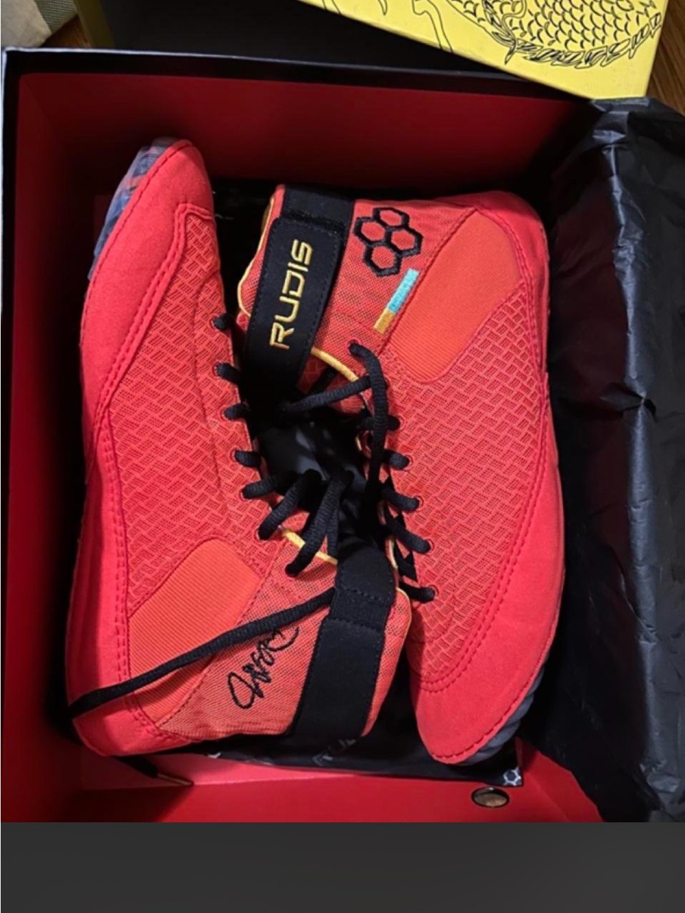 Red Athletic Wrestling Shoes for Men - RUDIS Performance
